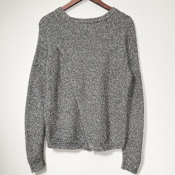 Madewell Province Cross-Back Pullover Sweater Cotton Blend Soft Marled Gray M - Picture 6 of 16